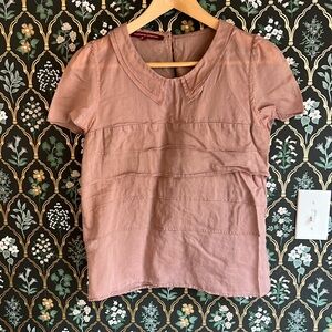 Dusty Rose Peter Pan Collar Comptoir Des Cotonniers Blouse